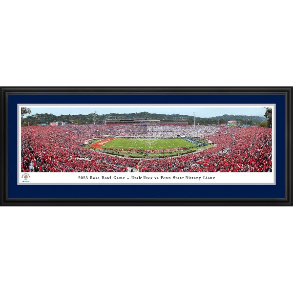 deluxe framed kickoff panorama 2023 Rose Bowl Game - Utah Utes vs Penn State Nittany Lions